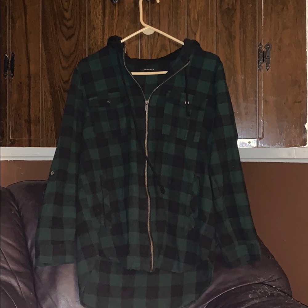 Flannel Zip-up Jacket - Picture 2 of 2